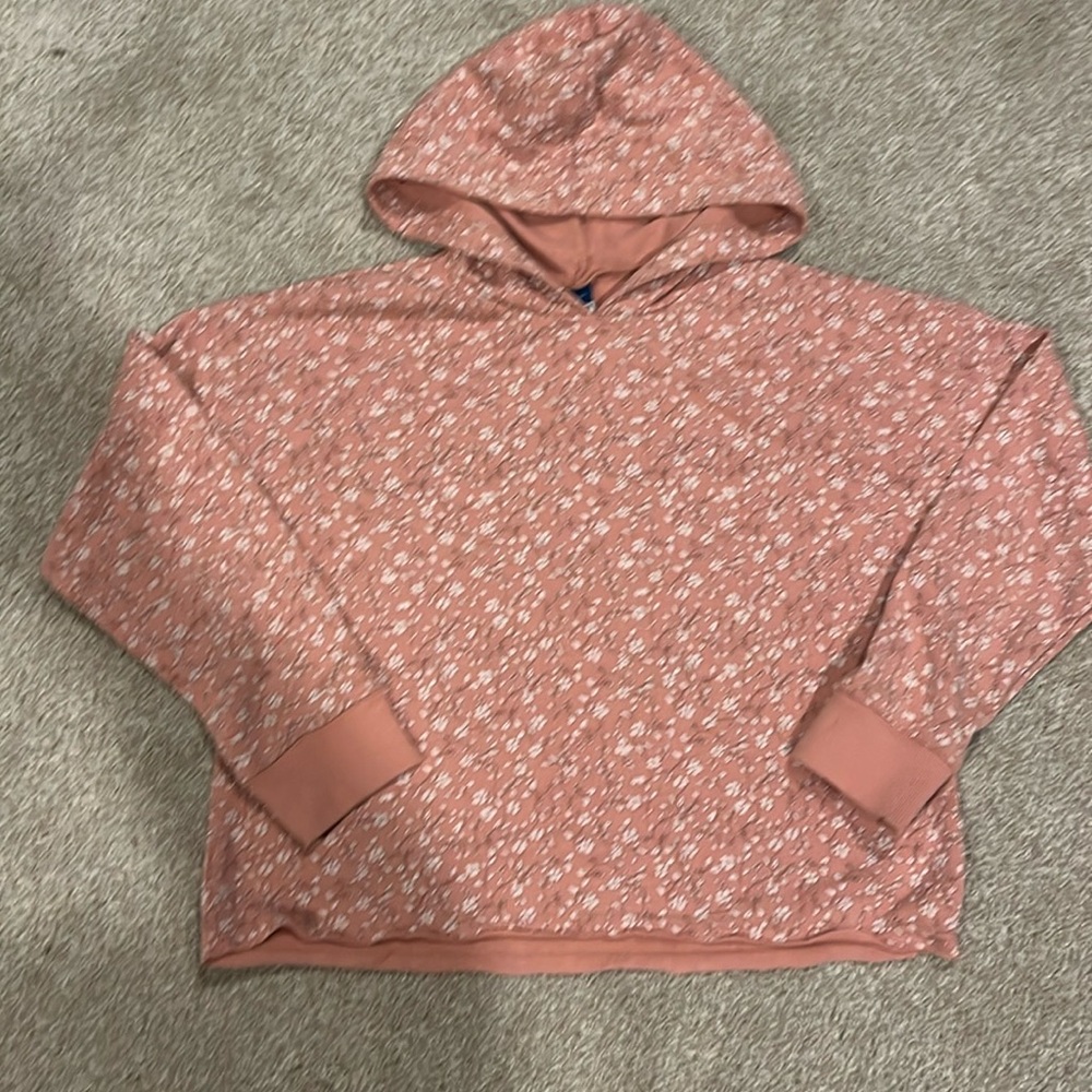Girls floral printed light weight hoody